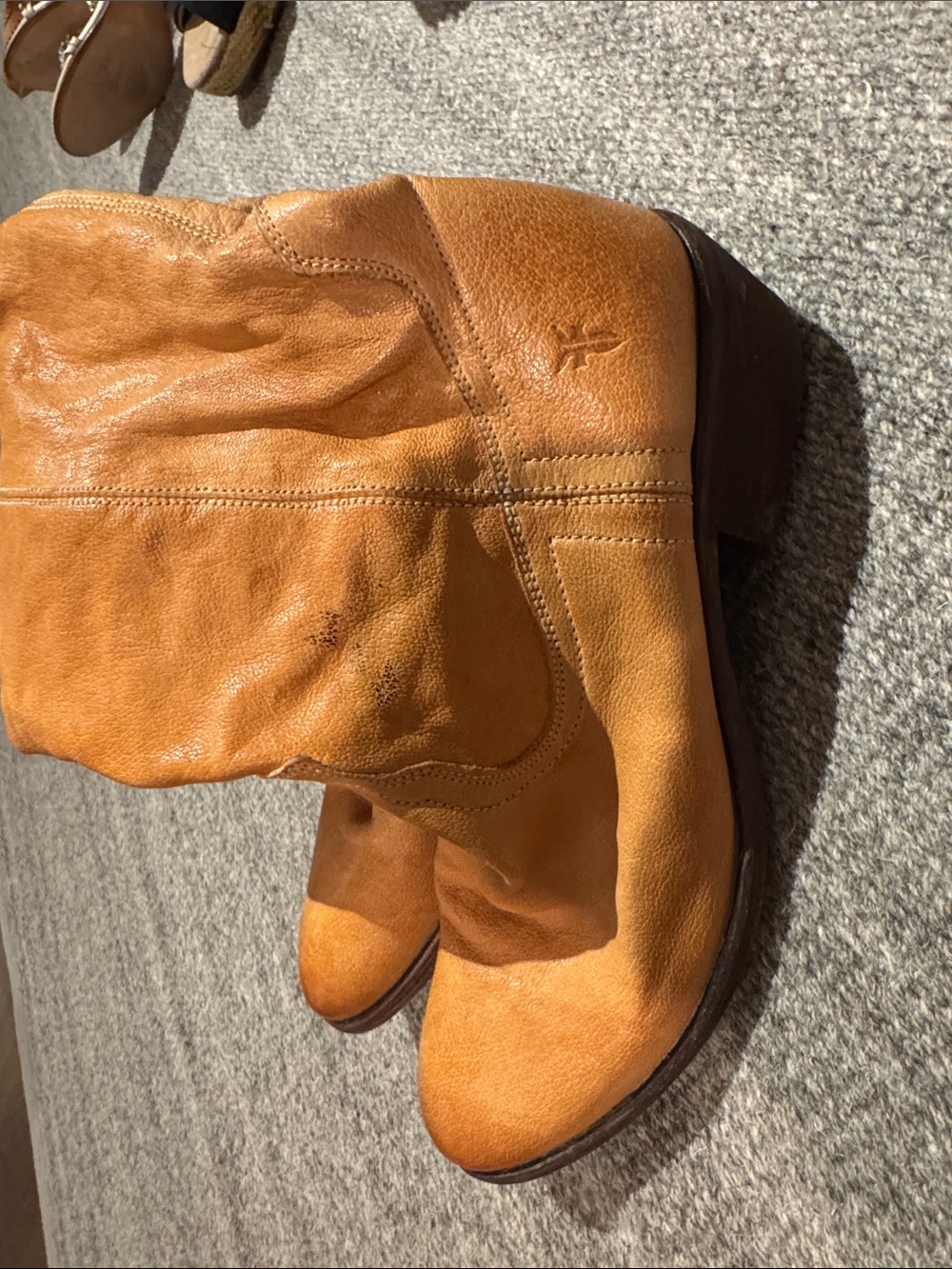 Frye Tan Leather Western Boots - Picture 5 of 5